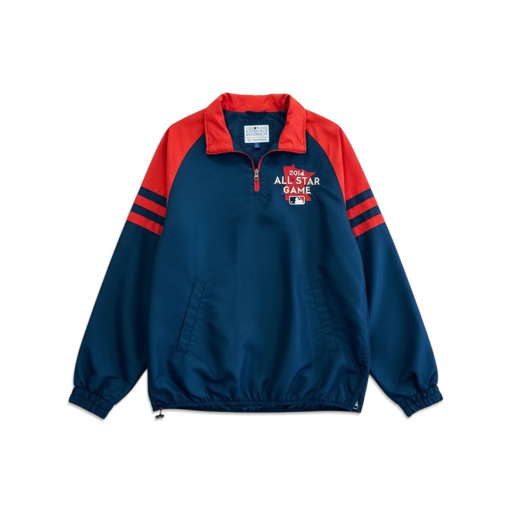G-III Windbreaker Mens Small 2014 MLB All Star Game Twins Quarter‎ Zip Jacket